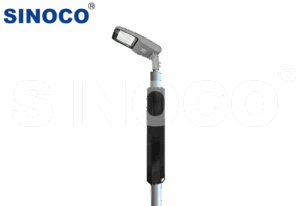 Cylindrical Solar Panel Street Light Configuration